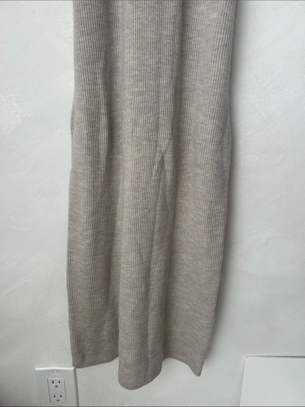 Babaton the group henley sweater dress knit bodycon belted merino sz M heathered - Picture 5 of 12